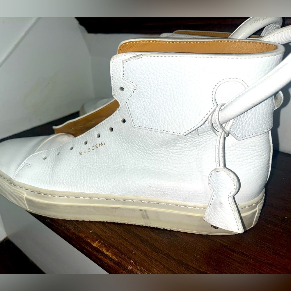 Size 45 White High Top Buscemi Men’s Sneakers